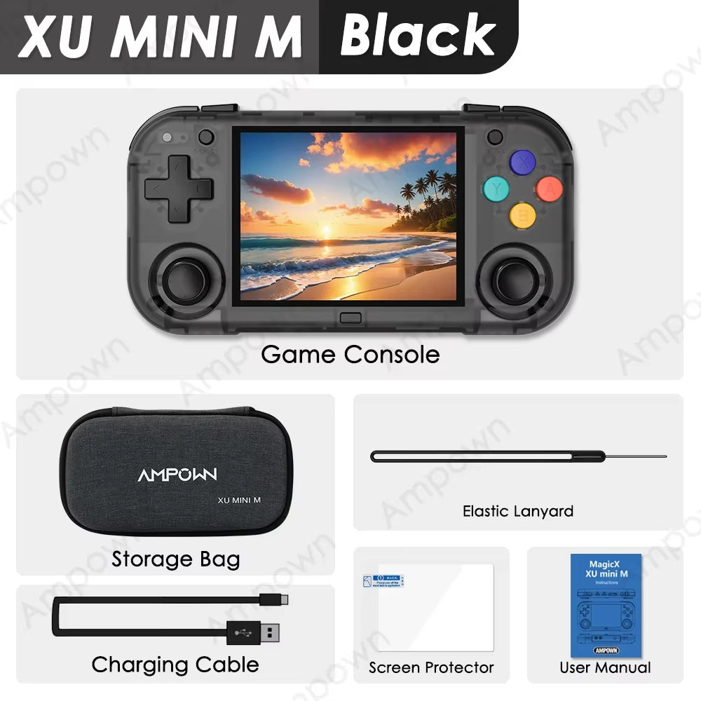 XU MINI M Handheld Game Console 2.8'' Screen Linux OS MINIM Retro Simulator Video Player Portable Console Children Gifts