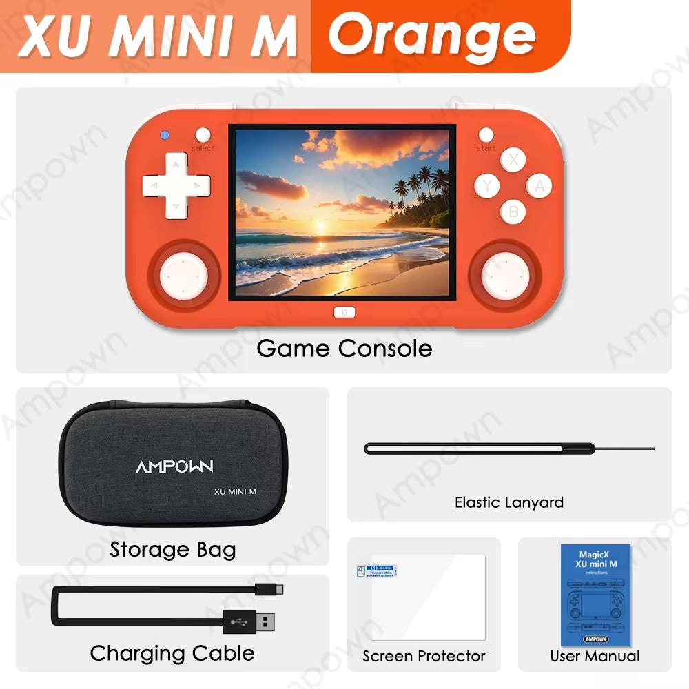 XU MINI M Handheld Game Console 2.8'' Screen Linux OS MINIM Retro Simulator Video Player Portable Console Children Gifts